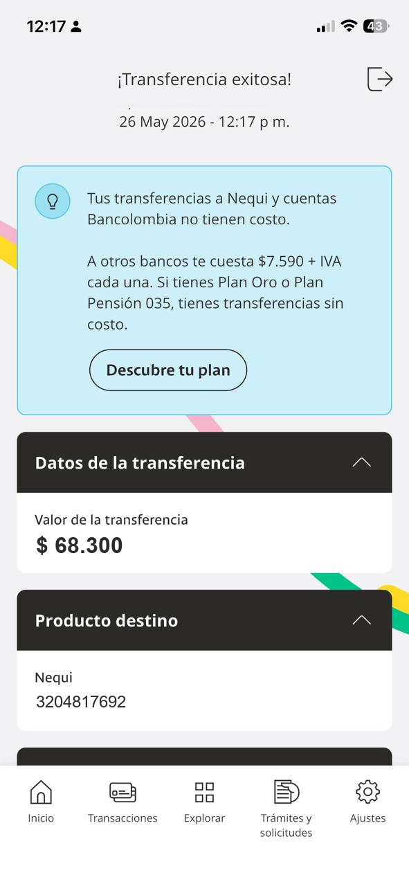 Comprobante de transferencia